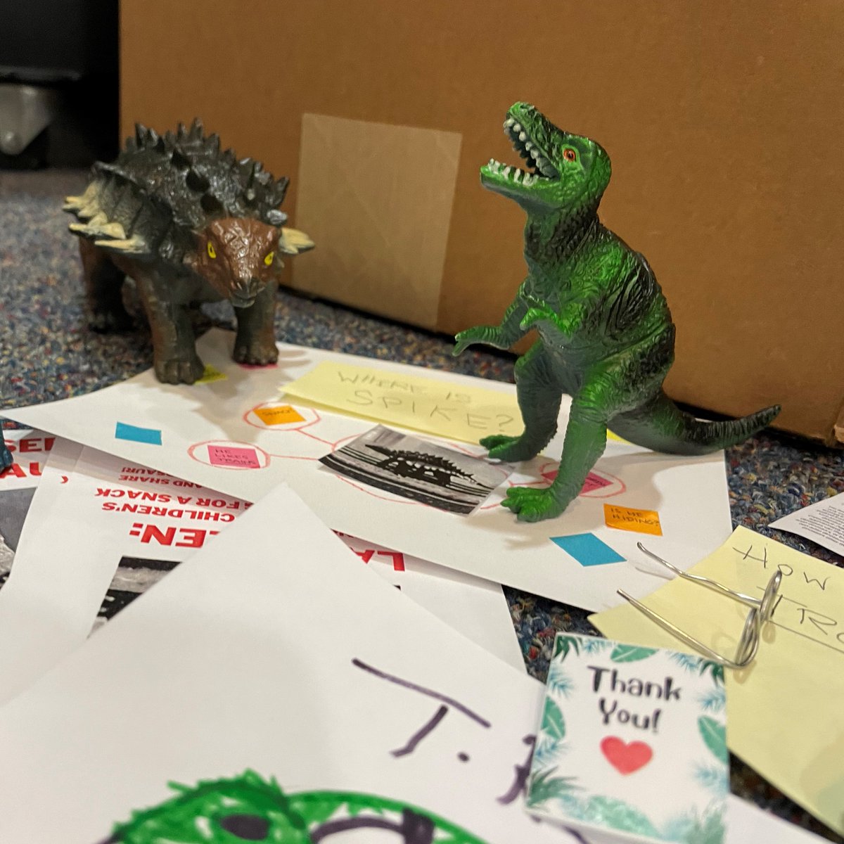 #Dinovember is almost over, so the Dinos are looking back at all the fun stuff they did this year. What was your favorite day of Dinovember? #GuthrieMemorialLibrary #PublicLibrary #HanoverPA