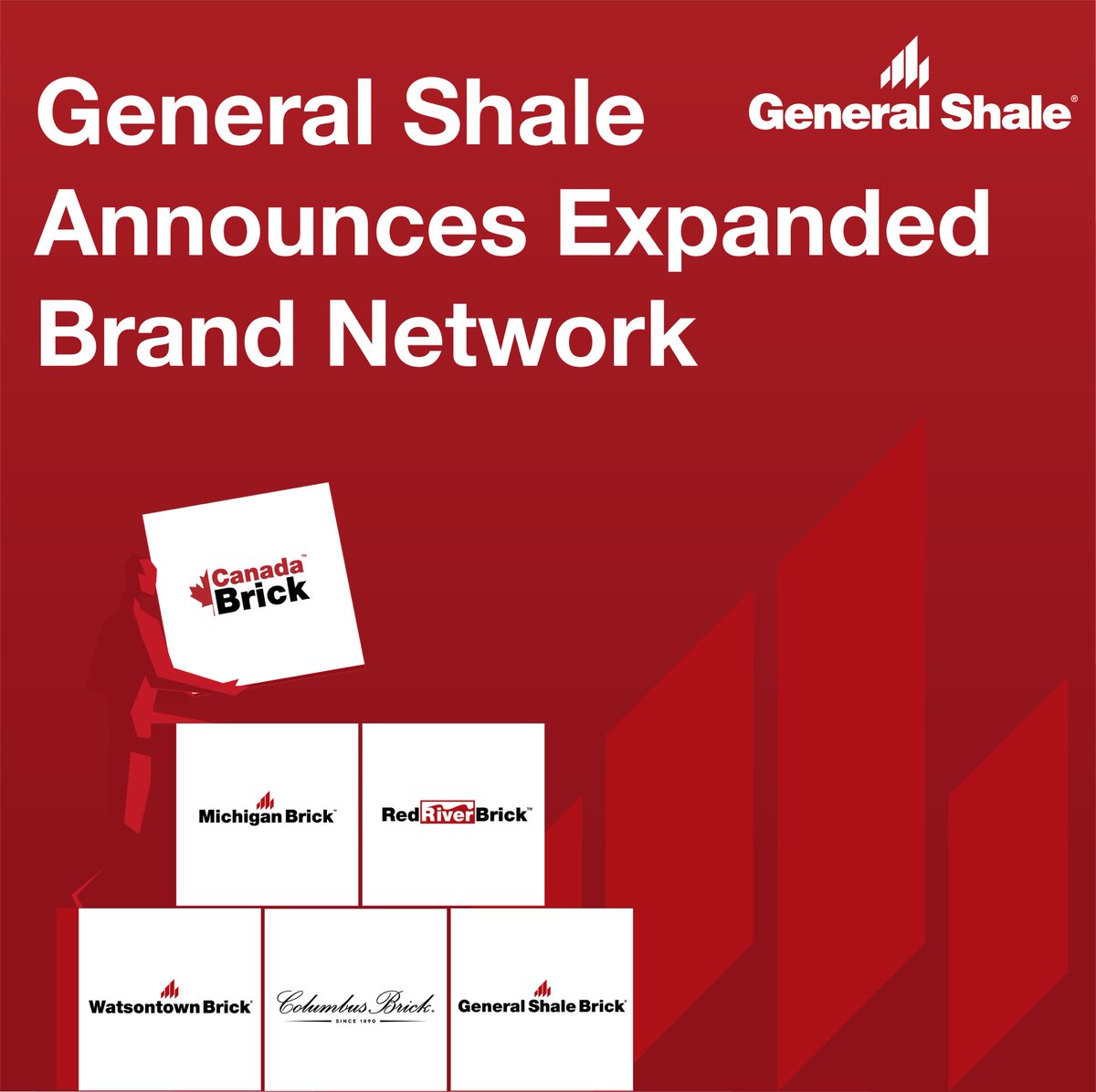 GeneralShale's tweet photo. 🚨GENERAL SHALE ANNOUNCES ALL NEW BRAND NETWORK🚨
Today we are excited to unveil #canadabrick , #michiganbrick and #redriverbrick! We’re also assigning established General Shale brands to former Meridian Brick sites.
Learn more ➡️ https://t.co/6Sw3I2RUd5 https://t.co/K9FmtI1Ro1