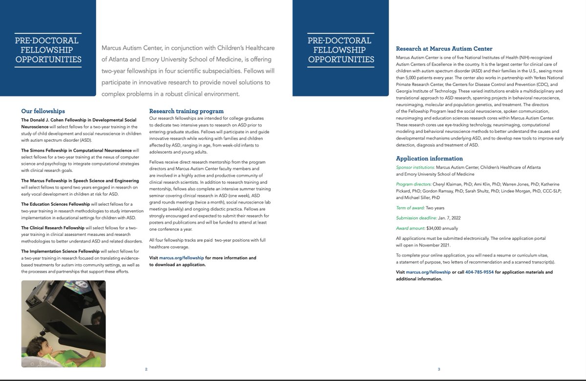 KoiralaSanju1's tweet photo. Hi #AcademicTwitter , sharing this amazing (post-bacc) research fellowship opportunities @MarcusAutism to better understand ASD. International students are also eligible! As an alum, I'm happy to answer any Qs! Here's the link: https://t.co/oy2Vxm1D29 https://t.co/Omu4rd4hWQ
