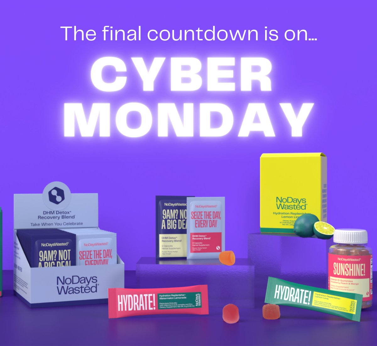 nodayswastedco's tweet photo. 🚨 Did you miss Black Friday? No stress, CYBER MONDAY IS ON NOW! 🚨

Your last chance to shop the sale &amp; stock up for the holidays! Up to 40% OFF SITEWIDE!

Shop now 👉 https://t.co/eKj6rxRWDB https://t.co/xLLX4a0Cj5