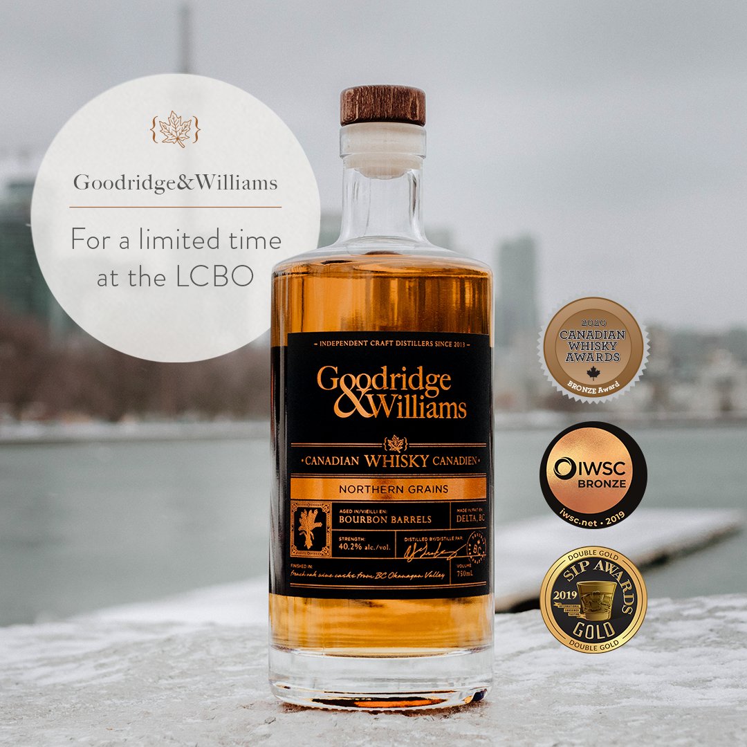 In Ontario? Then you’d be glad to hear that @goodridgeandwilliams award-winning Northern Grains Canadian Whisky is back @lcbo this fall for a limited time! Check our link in bio to find a list of @lcbo locations with stock and take advantage of this LTO! Cheers 🥃