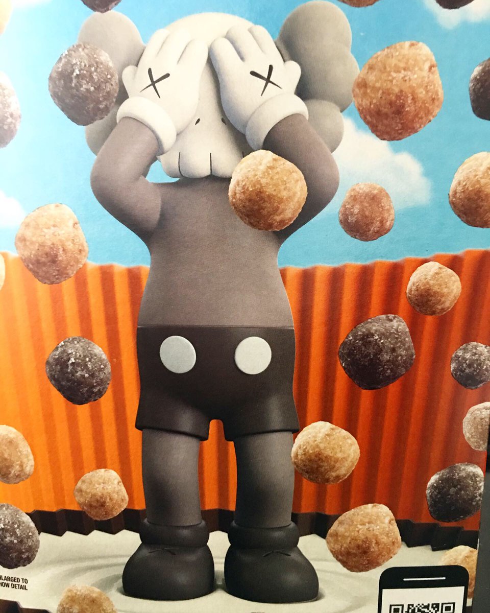 Yes, I’m eating them, just like, yes, I wear my J’s. 

Props to <a href="/kaws/">تَڤين جامال بَسوا</a> on this drop, salute to my homie <a href="/corintogallery/">Corinto Gallery</a> for the scully, and eat your breakfast. It’s the most important meal of the day.

#kaws #reesespuffs #art