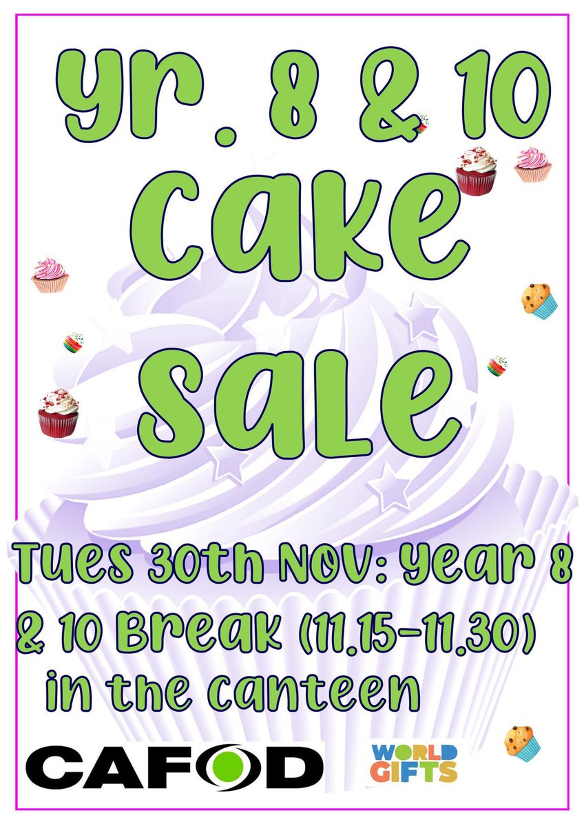 Can’t wait for some yummy treats tomorrow 🍰 🧁 🎂 <a href="/allsaintsccduk/">All Saints CC</a> GET YOUR BAKE ON 🥳 <a href="/ASCC___/">RE&Chaplaincy</a> <a href="/CAFODSchools/">CAFOD Schools</a> #cakesale #charity