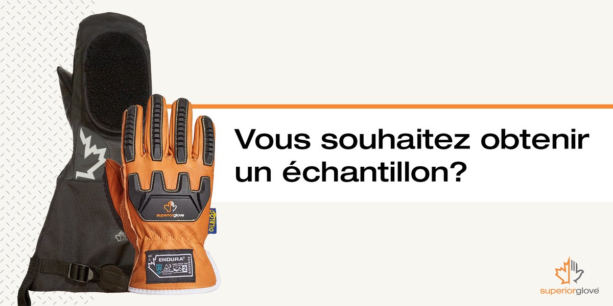 FastenalCanada's tweet image. Vous avez trouvé le gant que vous cherchiez, mais vous voulez être sûr à 100 % que c'est le bon?
#SuperiorGlove a un programme d'échantillonnage qui vous permet de l'essayer. Contactez votre représentant Fastenal local pour savoir comment obtenir un échantillon gratuit!