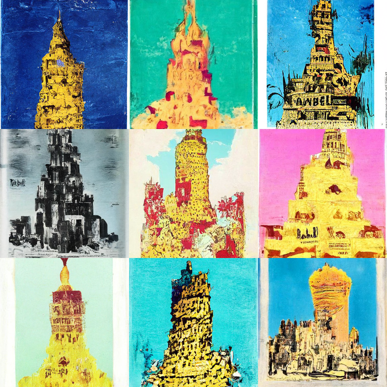 RiversHaveWings's tweet photo. The Tower of Babel by Andy Warhol https://t.co/pESd4KOK5s