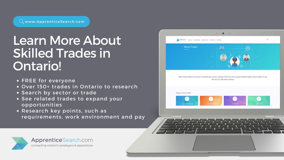 HIEC_appsearch's tweet photo. Don't know where to start? Considering a career change? Find out more about skilled trades career paths in our library of trade descriptions!

Visit: https://t.co/ob01RoBtfN https://t.co/PvHG2pEowS