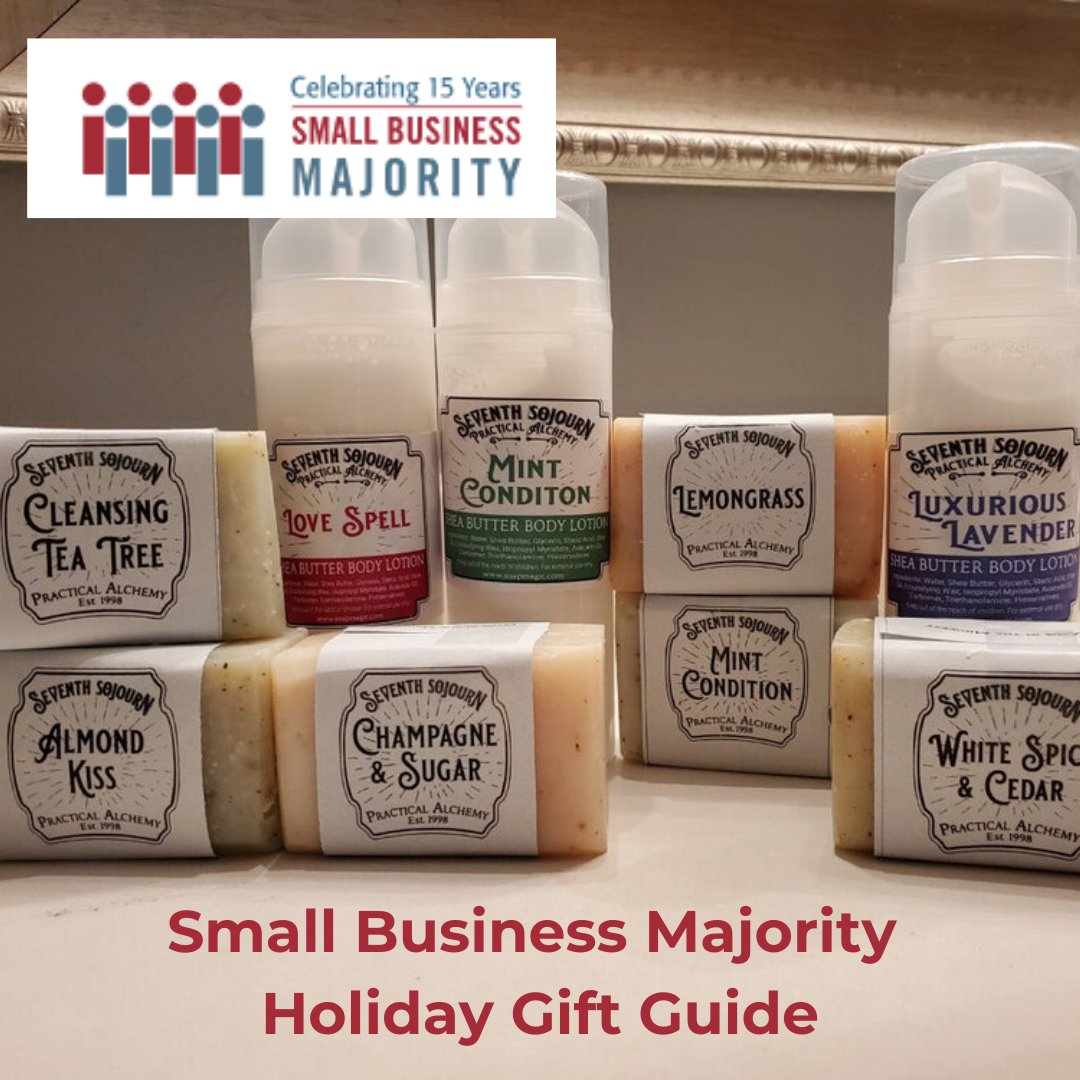7th_Sojourn's tweet photo. Check us out in this holiday gift guide! Post pics when they make a purchase and post using the hashtag #IShoppedSmallBiz and tag @SmallBusinessMajority. They're not taking any fees from buyers or sellers, simply encouraging us to buy from small businesses https://t.co/5yw54Ir4xm https://t.co/38ISMZljda