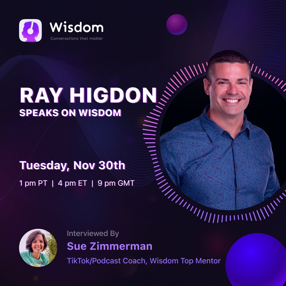 Join me LIVE TOMORROW on The Wisdom App for an interview with the amazing Ray Higdon 🔥

Start time is 1pm PT/4pm ET

Make sure you have the app downloaded at joinwisdom.audio  #successfulentrepreneur #wisdom #wisdomapp #cupofsue