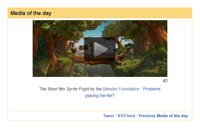 DKuru2's tweet photo. @Blender_Cloud A month after it's release, Sprite Fright is the 'Media of the day' on Wikimedia Commons https://t.co/siAZMzLKHq