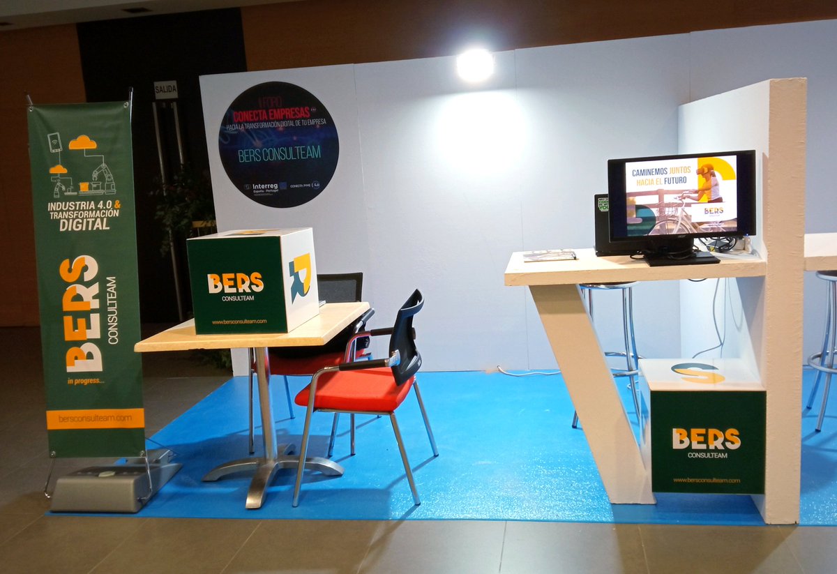 bersconsulteam's tweet photo. Listo el Stand de #Bers para el II Foro #ConectaEmpresas de mañana en @FEVAL_ junto a @JuntaEx_Empresa @IConectada40 @eoi @AEXTIC_es @DihExtremadura @AgendaDigitalEx
Tu espacio para informarte sobre #industria40,  #TransformacionDigital o Ayudas Activa Industria 4.0, te esperamos https://t.co/CjM9a5D02G
