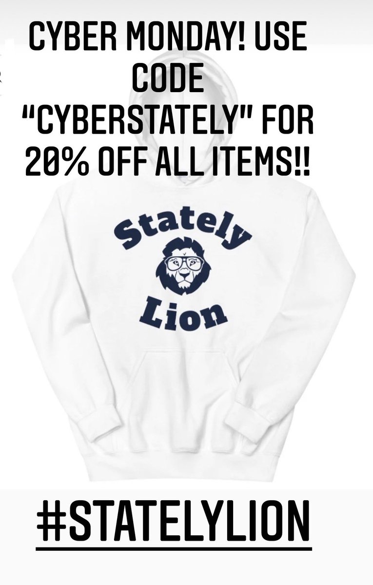 StatelyLion's tweet photo. Happy Cyber Monday!! #StatelyLion https://t.co/Gca7BJfVej