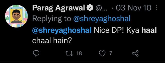 Pradyumnaaaa's tweet photo. Ye Tweets Pakka Engineering College k Hostel mai baith k likhe hai bande ne Vo bhi 3 baje 
Congratulations #ParagAgrawal https://t.co/mjdvpUc2Uq