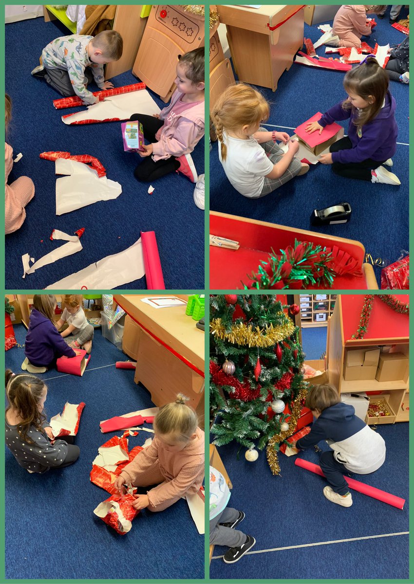 ynysboethpri1's tweet image. Dosbarth Taf and Cynon have been  following instructions to wrap presents to put under the tree 🌲 @CSC_FP @CSC_langlitcomm #collabrativelearning