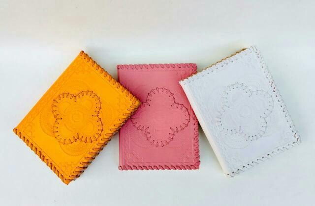 Embossed Mandala Leather Journals with Recycled Handmade Paper
#handmadegifts #handcrafted #notebooks #USA #madeinindia #leather