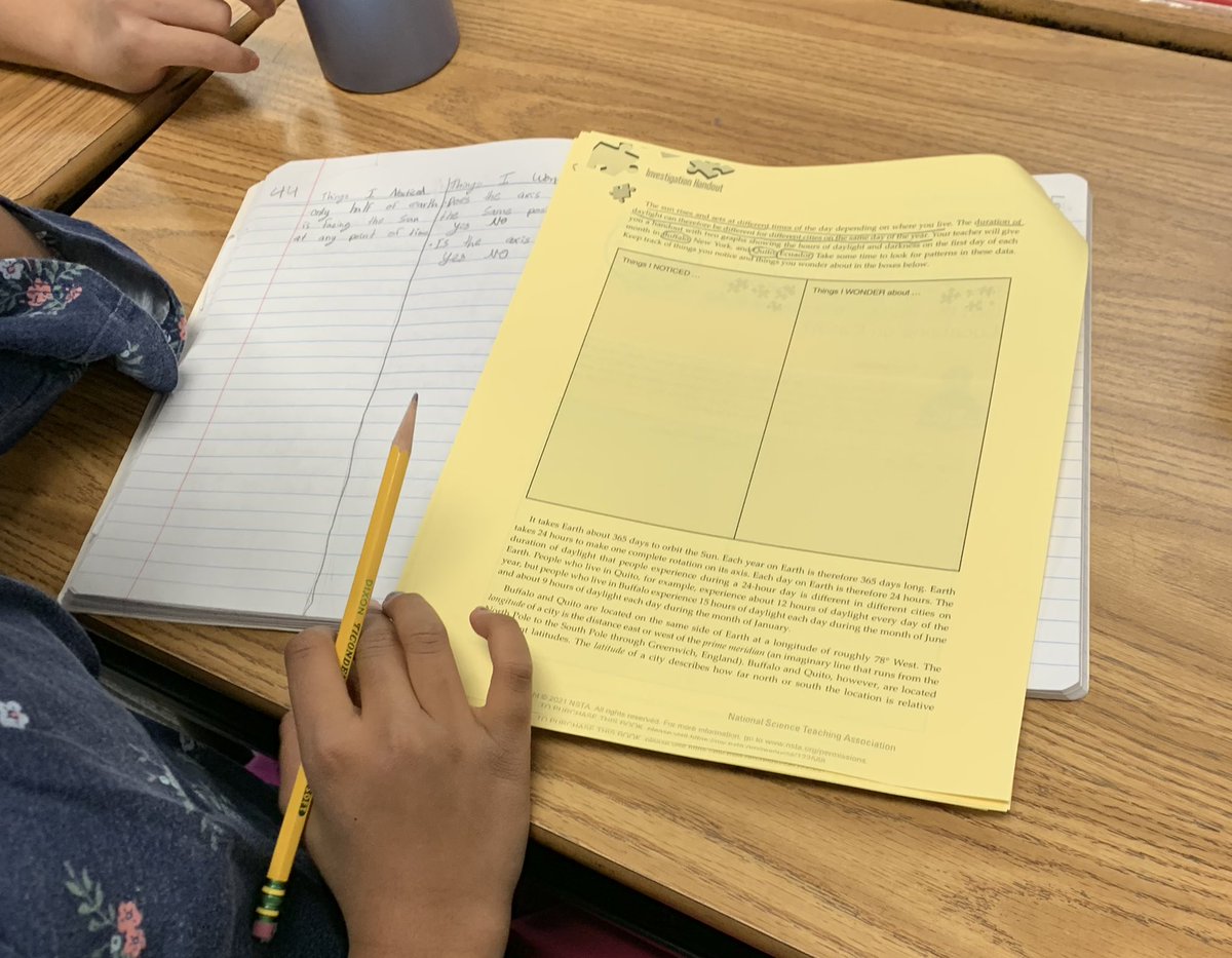 TollingerT's tweet image. And they’re off! Riddle 5th graders are starting their second ADI of the year! They will be exploring variations in daylight on Earth. @RiddleElem @mcleodl @ArgumentDriven #FisdElemSci #inquirylearning