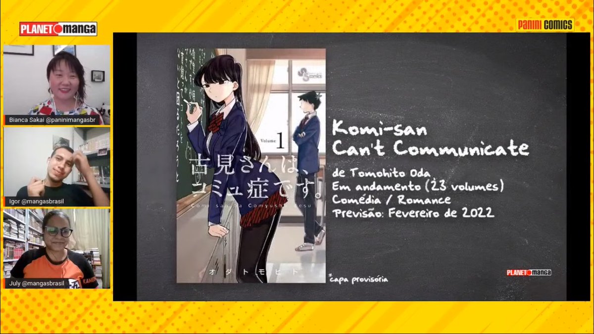 Komi-san wa, Komyushou desu - Mangá será publicado pela Panini no