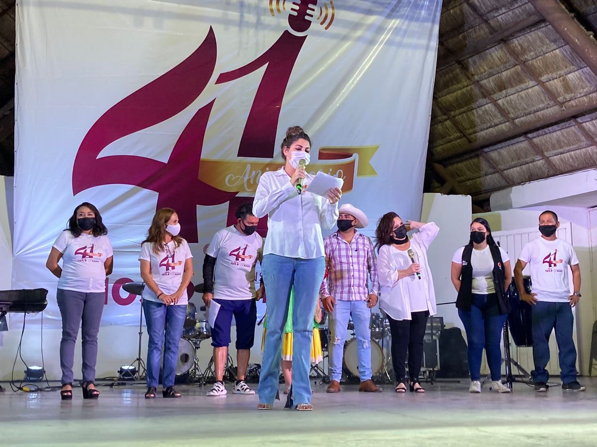 Flor Ruiz (@florruizcosio) on Twitter photo En representación de nuestra Presidente <a href="/MaraLezama/">Mara Lezama</a>, acudí a la celebración del 41 Aniv. de #RCA 🎙️.
Un proyecto que nos ha acompañado como cancunenses y nos ha hecho parte de este paraíso a través de sus micrófonos. Felicidades y que vengan muchos años más.
<a href="/AytoCancun/">Ayto Benito Juárez</a> En representación de nuestra Presidente <a href="/MaraLezama/">Mara Lezama</a>, acudí a la celebración del 41 Aniv. de #RCA 🎙️.
Un proyecto que nos ha acompañado como cancunenses y nos ha hecho parte de este paraíso a través de sus micrófonos. Felicidades y que vengan muchos años más.
<a href="/AytoCancun/">Ayto Benito Juárez</a>