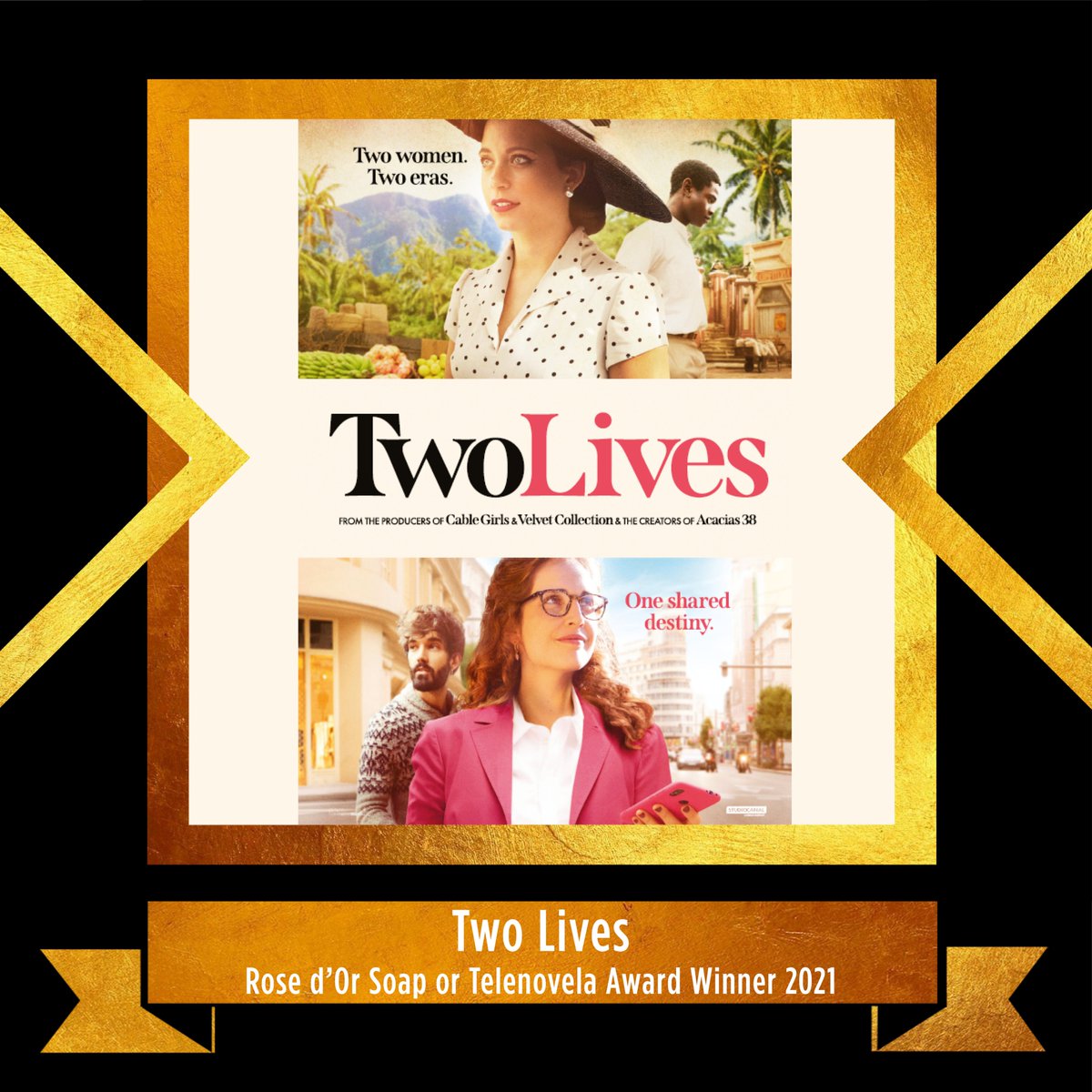 Congratulations to Two Lives (Dos Vidas) winner of the Rose d’Or Award for Soap &amp; Telenovela
@bambuprodu <a href="/rtve/">RTVE</a> @STUDIOCANAL

#RosedOrAwards #Rosedor #awards #twolives #dosvidas #spain