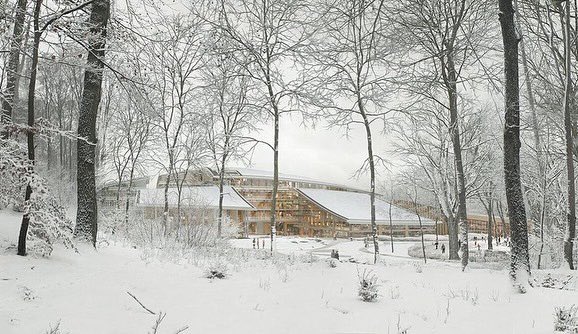 BIG London's design for the HQ of ESET antivirus was shown last week in Bratislava. The project is designed with mass timber, as an entirely electric building, heated with ground source heat and powered by one of the largest solar roofs in Europe <a href="/SolarEnergyNews/">michaelzuozumei</a> @BIGstertweets