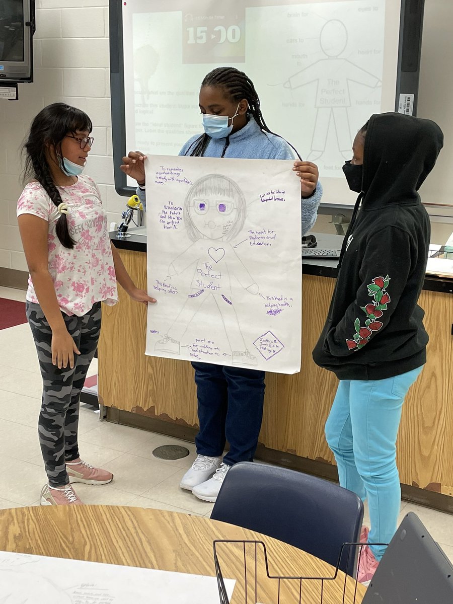 GiftedPrice's tweet image. 6th grade gifted students drawing the ideal student @APSPrice