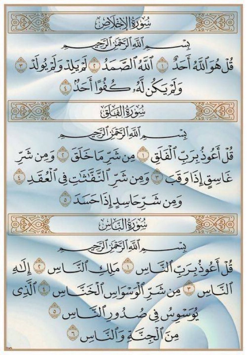 المعوذات♥️

حصنٌ لـ أنفُسنا وأجسادنا وراحةً لـ قلوبنا❤️