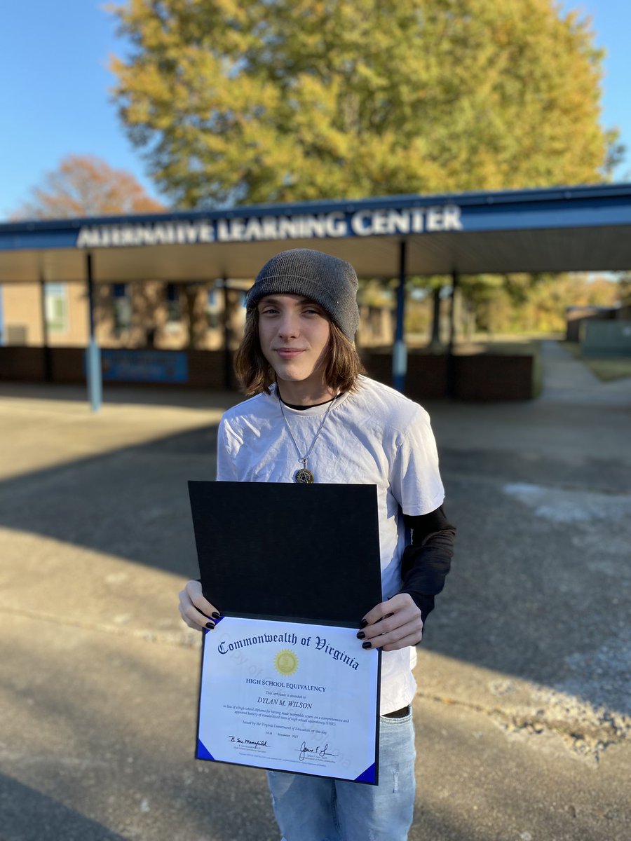 HCS_HAALC's tweet photo. Congratulations to Dylan on earning his GED! #WeAreHCS @HamptonCSchools https://t.co/RlRgWRuTcT
