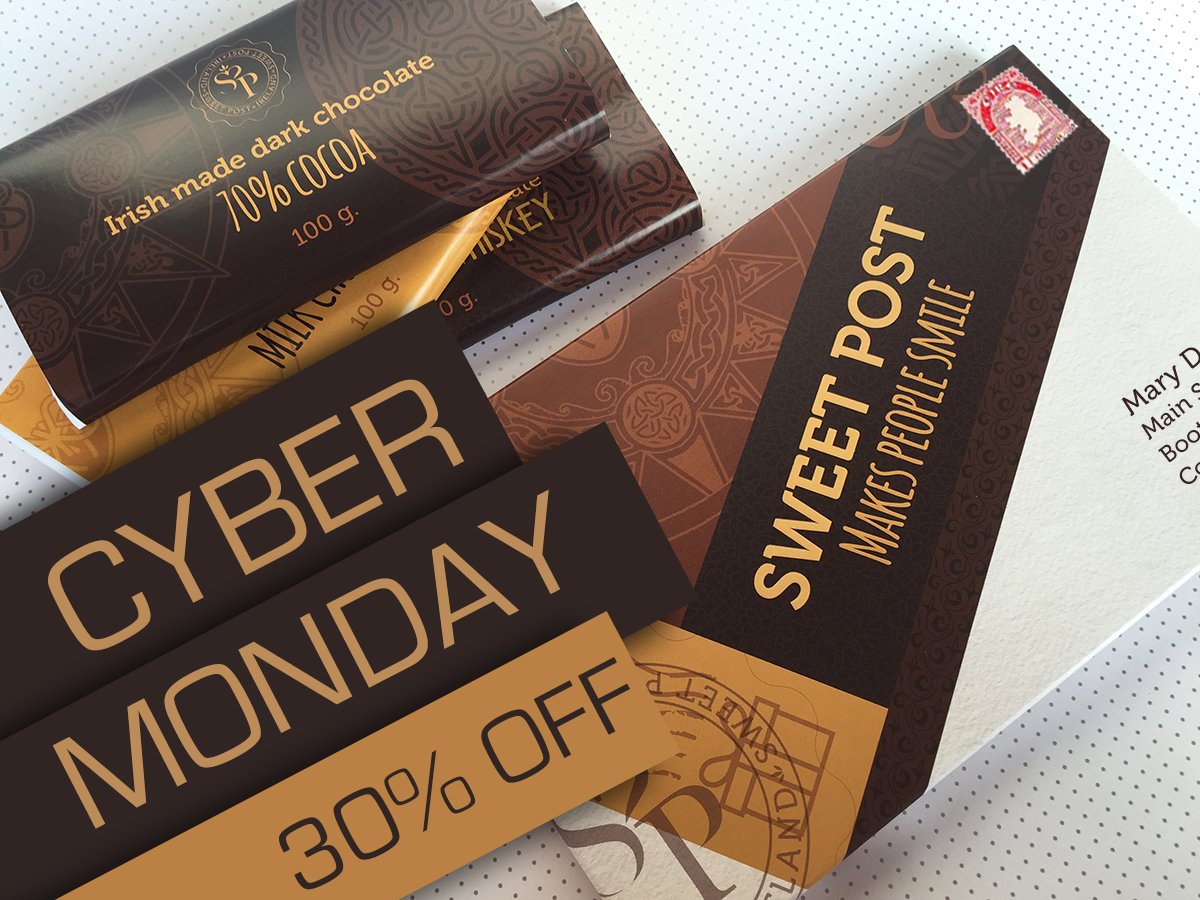 SweetPostCom's tweet photo. 🔥🔥🔥 Get 30% Off the #CyberMonday!
And your Christmas gifts sorted! Use scheduled delivery.
https://t.co/PxqHCqHN7q
No promo code needed.
30% OFF applies on Dark, Milk, Dark with Irish Whiskey & Milk with Irish Gin #chocolate bars*
#CyberMonday2021 #Christmas2021 #sweetpost https://t.co/V19Ahor6c8