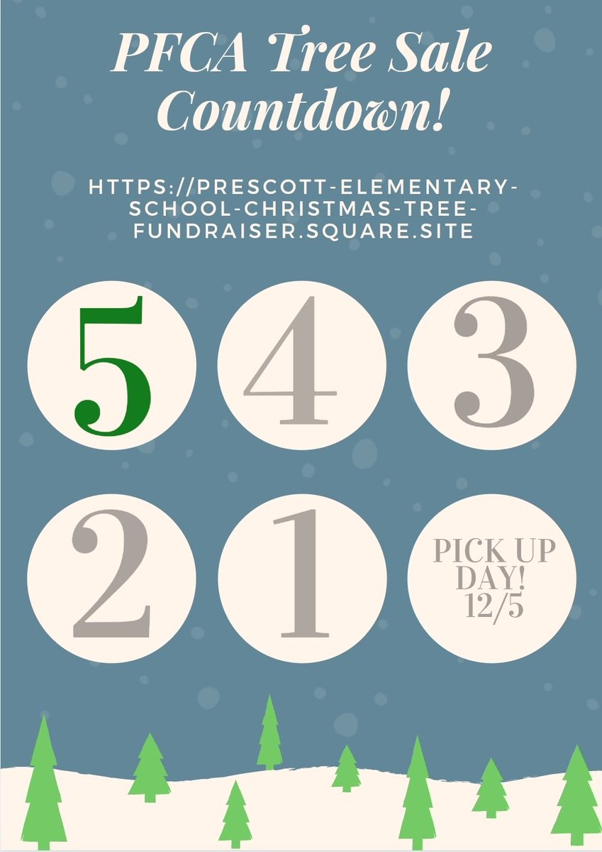 CommunityPfca's tweet image. 5 days left to pre-order a Holiday Tree and Wreath to support Prescott Elementary! Place your order here: …christmas-tree-fundraiser.square.site