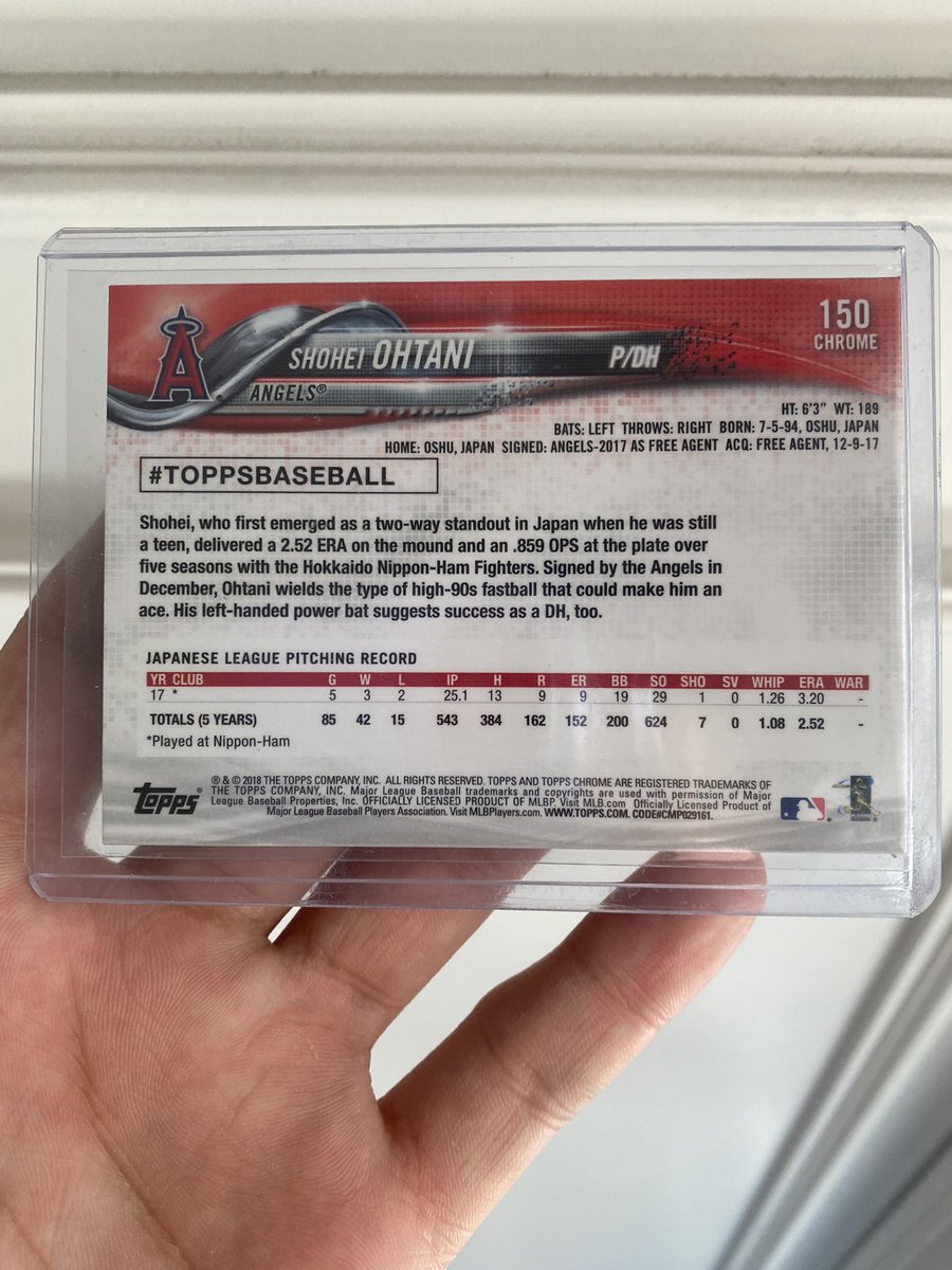 thecardplug48's tweet photo. ohtani chrome rc - $50 

#ohtani #baseballcards https://t.co/7qutMOVRTH