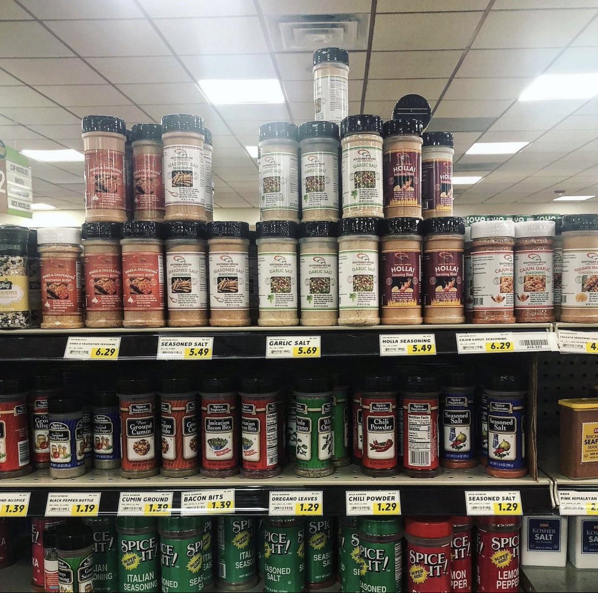 The grocery stores are stocked and loaded with #southernspices. We got you online too, if you want to shop #CyberMonday ✨👏🏾