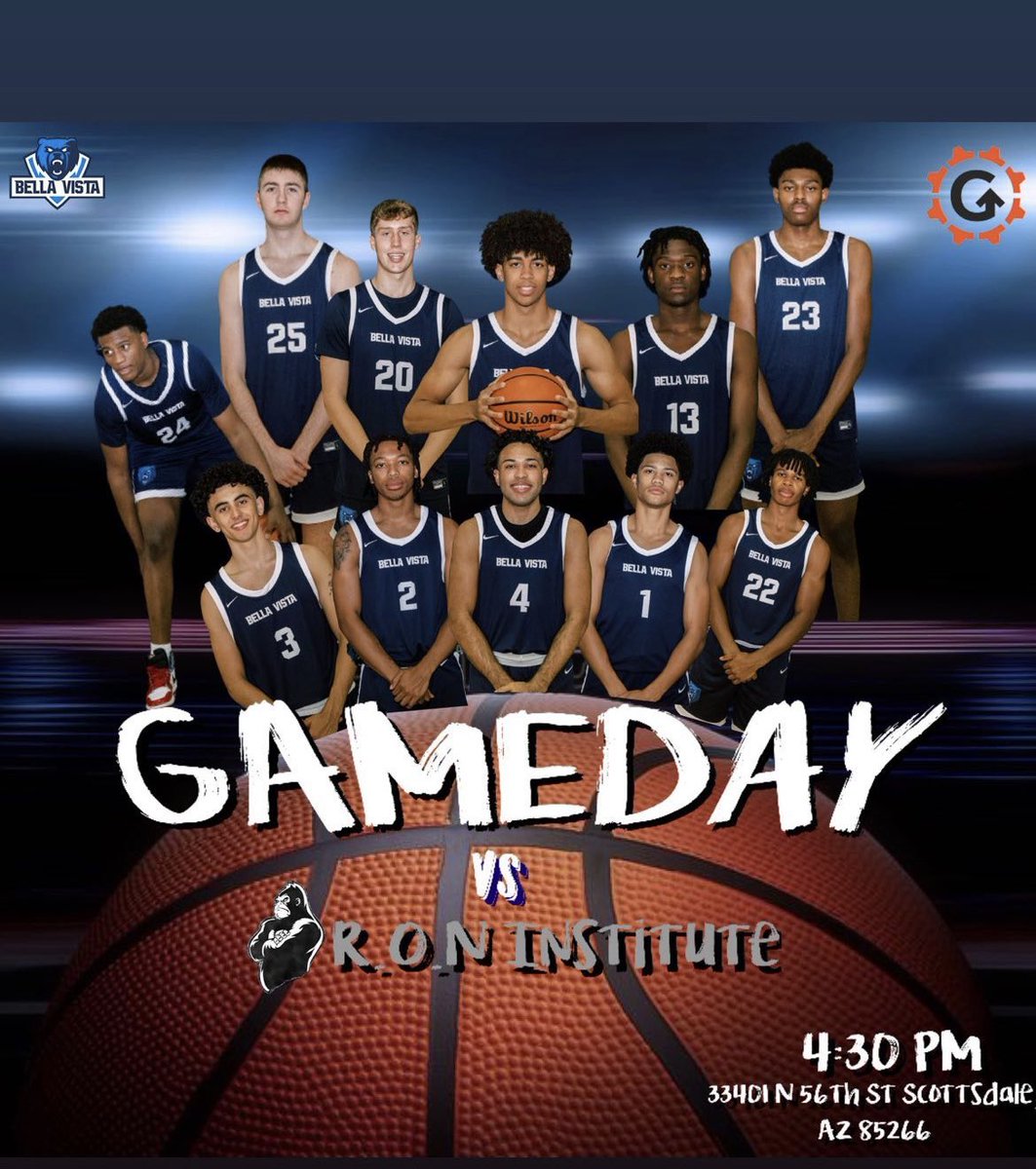RonInstitute's tweet image. Away Game Vs. @BellaVistaHoops