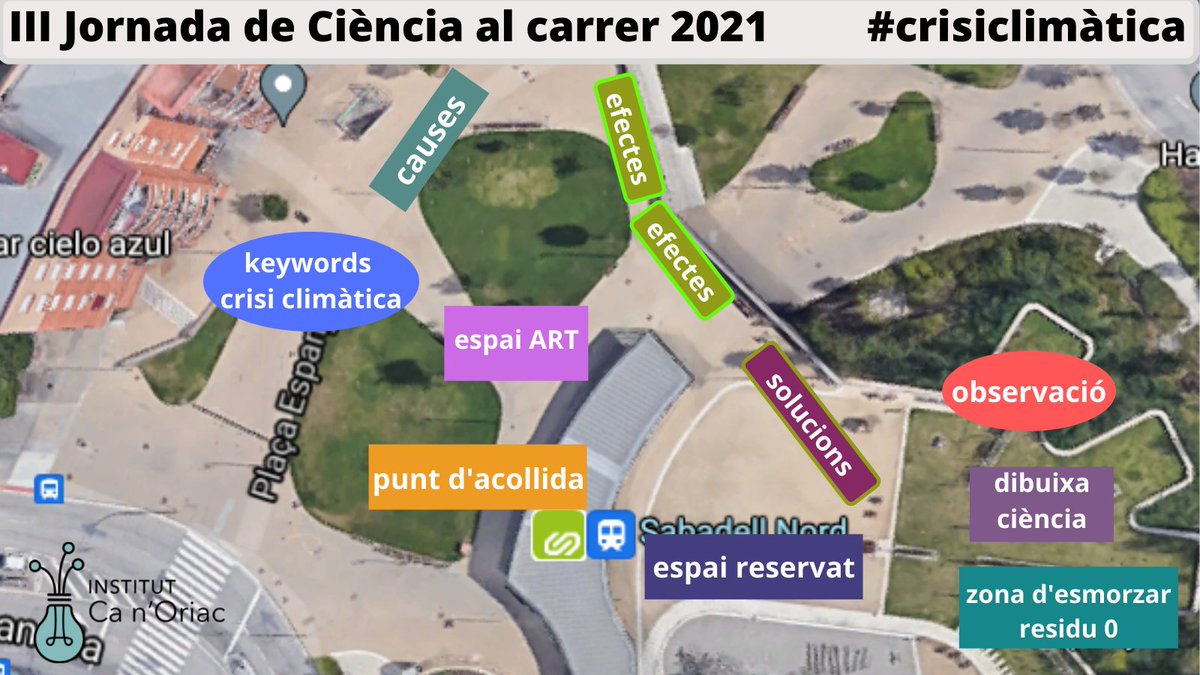 inscanoriac's tweet photo. Aquest divendres 3 de desembre, #3aJornadaCiènciaalCarrer.
Organitzada per #1rMedi de l'@inscanoriac.
Mostra d'experiències que expliquen algunes de les #causes #efectes i #solucions de la crisi climàtica.
Hi serem a la pça Espanya de #Sabadell de 10 a 12:15h Us hi esperem! https://t.co/uTFapzqkDv
