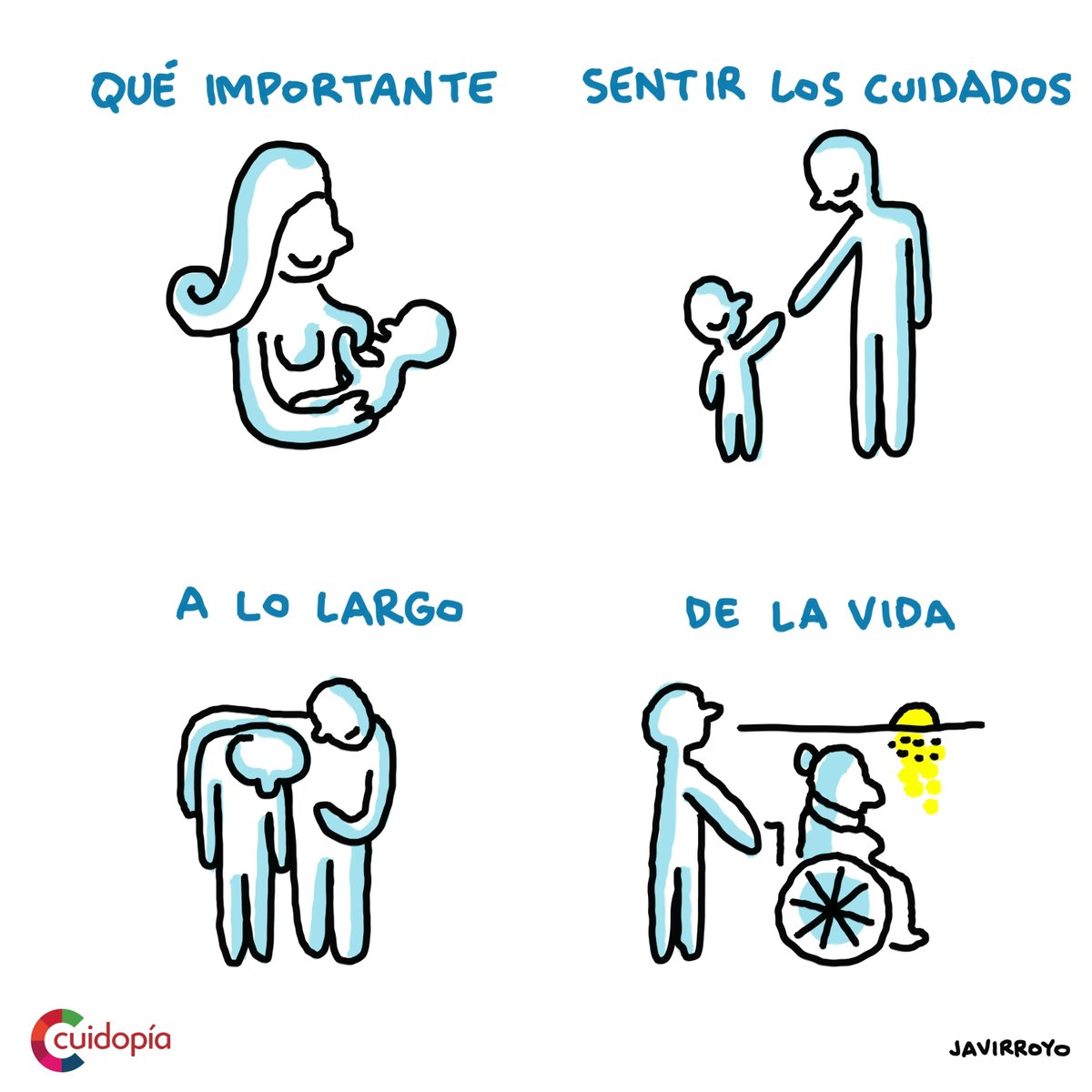 javirroyo's tweet photo. Que te acompañen los cuidados toda la vida es el mayor regalo que te pueden hacer. Tan necesarios e importantes y tan en invisibles a veces… va por todas esas personas que nos cuidan.
Mi colaboración para @cuidopia
#cuidados #vida #javirroyo #cuidopia https://t.co/yASLdnB3S7