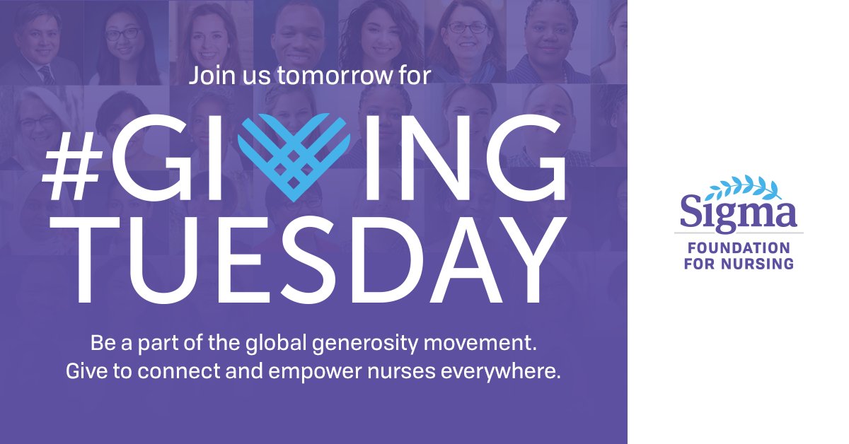 SigmaNursing's tweet photo. Tomorrow is #GivingTuesday. Last year, your donations to the #SigmaFoundation supported nurses from every global region through grants and programs. Help us continue to provide Sigma nurses the opportunity to transform global healthcare.
Donate at » https://t.co/gVhaeYqvCP https://t.co/SBOZBbUdOJ
