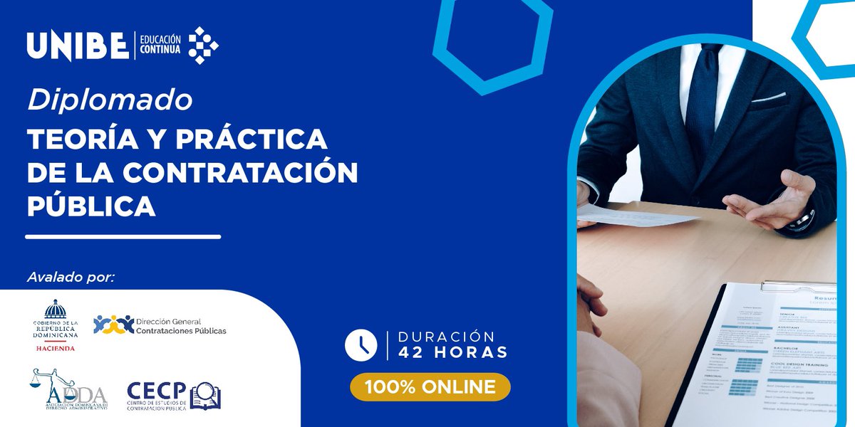 ¿Quieres dominar la regulación específica de las modalidades de contratación pública en cada una de sus etapas? incluida la modalidad de Alianzas Público-Privadas.

¡Contáctanos! ⁣

📨: e.continua@unibe.edu.do⁣⁣
📞: 829-292-8555 (WhatsApp)⁣⁣
📥: Escríbenos por DM.