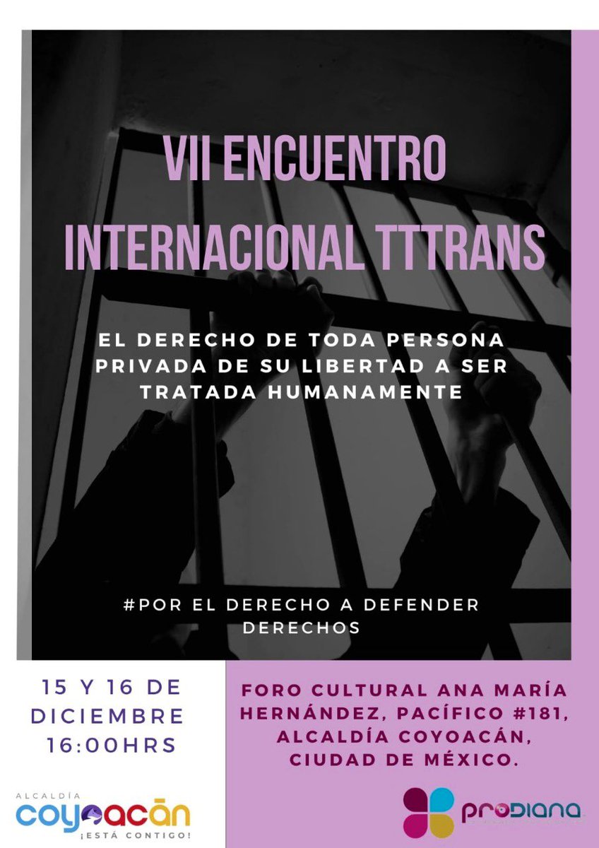 DianaSanchezBar's tweet photo. Participen en el 𝐕𝐈𝐈 𝐄𝐧𝐜𝐮𝐞𝐧𝐭𝐫𝐨 𝐈𝐧𝐭𝐞𝐫𝐧𝐚𝐜𝐢𝐨𝐧𝐚𝐥 𝐓𝐓𝐓𝐫𝐚𝐧𝐬 "𝑬𝒍 𝒅𝒆𝒓𝒆𝒄𝒉𝒐 𝒅𝒆 𝒕𝒐𝒅𝒂 𝒑𝒆𝒓𝒔𝒐𝒏𝒂 𝒑𝒓𝒊𝒗𝒂𝒅𝒂 𝒅𝒆 𝒔𝒖 𝒍𝒊𝒃𝒆𝒓𝒕𝒂𝒅 𝒂 𝒔𝒆𝒓 𝒕𝒓𝒂𝒕𝒂𝒅𝒂 𝒉𝒖𝒎𝒂𝒏𝒂𝒎𝒆𝒏𝒕𝒆".
¡Inscríbanse aquí! 👇
🔗 https://t.co/kCOhYG1syF https://t.co/w4g2hpkFDp