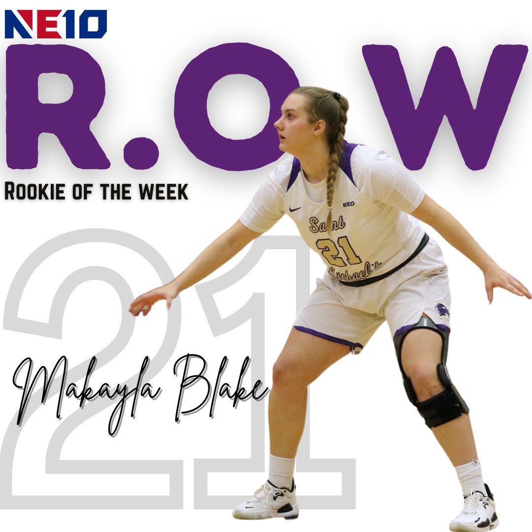 Say hello to THE @thenortheast10 Rookie of the Week, Makayla Blake 
👋✋👋✋