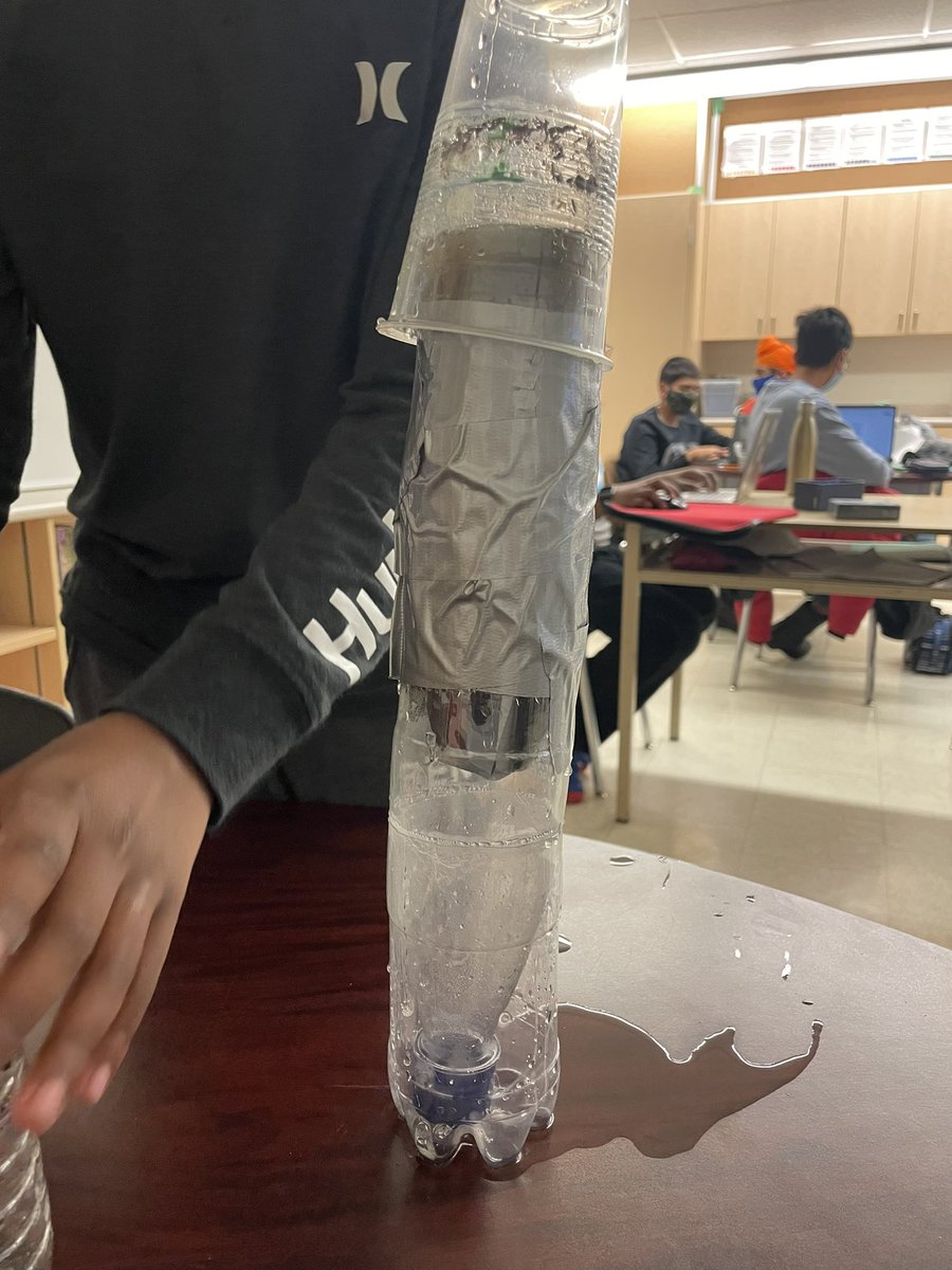 Today we had fun testing out the water filters made by our Grade 8 students!