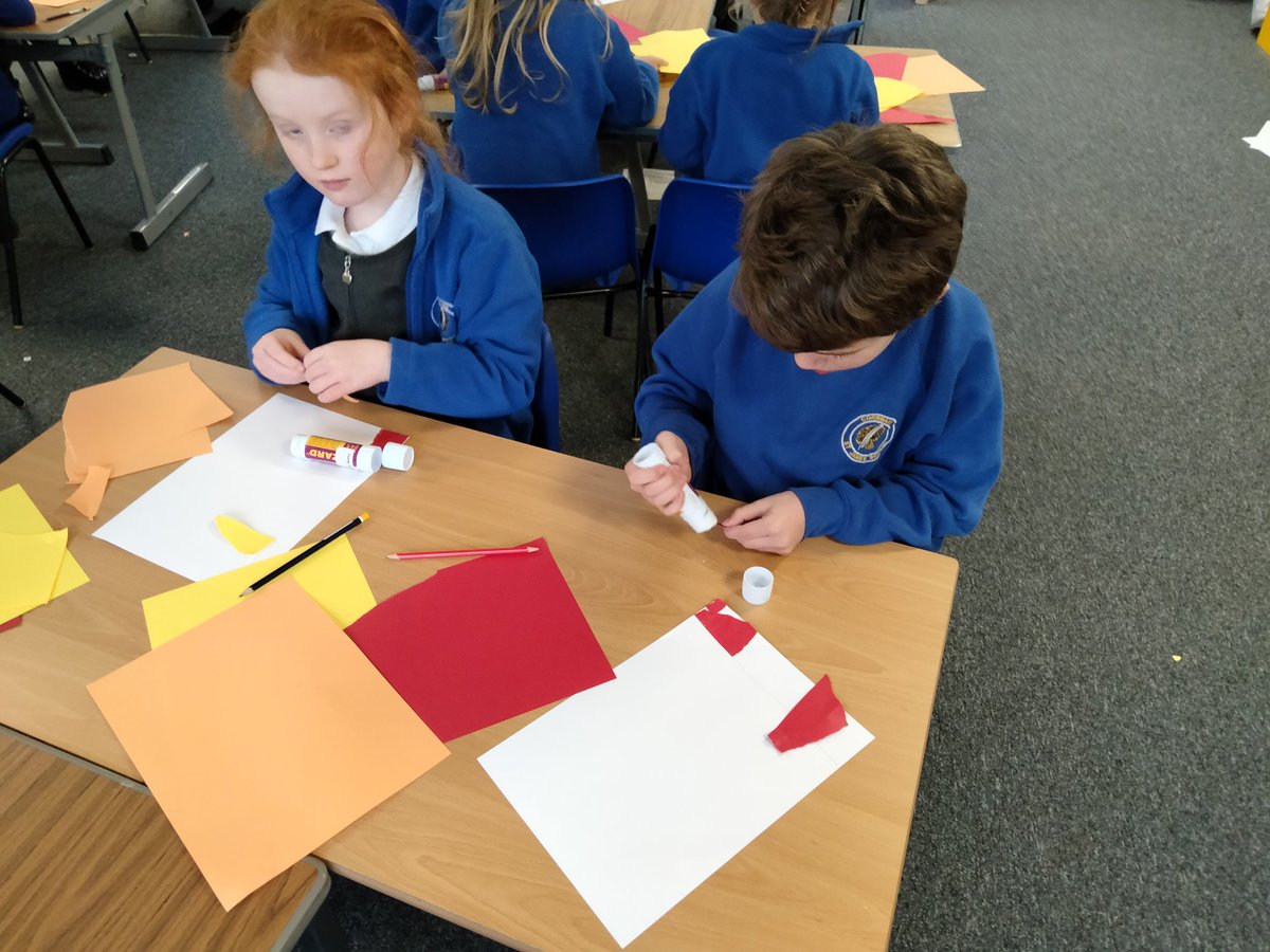 CornbankPS's tweet photo. P3TM have been using collage to create a desert scene. #ClimateZones https://t.co/FOvFkNcLt1