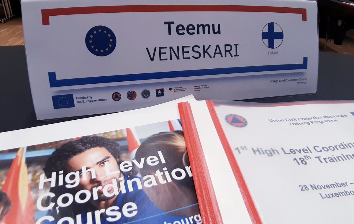 veneskariteemu's tweet photo. Its going to be very busy week. My #EUCP High Level Coordination Cource (HLC) started yesterday at here Luxembourg.
Today's topics were team building, meeting management and team internal procedures.
#EUCivPro https://t.co/zLfgwWMkqc
