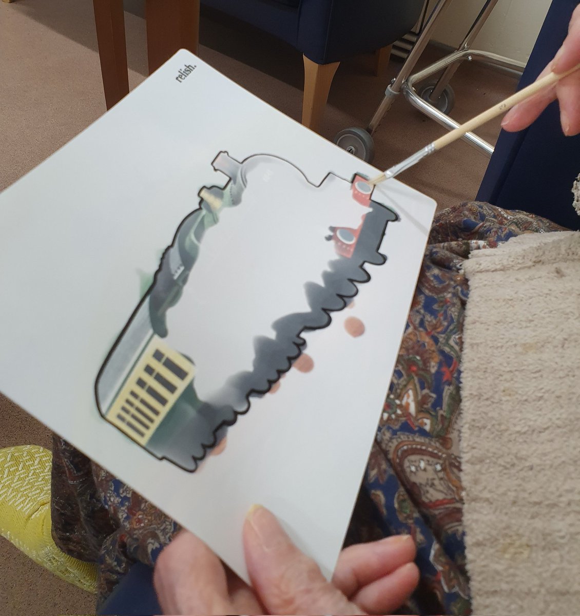 The patients approve of some of the donations that were made to the elderly wards 💜 spot of painting.. to help relax during the morning..

#engagewithme #wellbeing #keepbusy #elderlycare #painting

<a href="/KatiePa20160077/">Katie Parker</a>