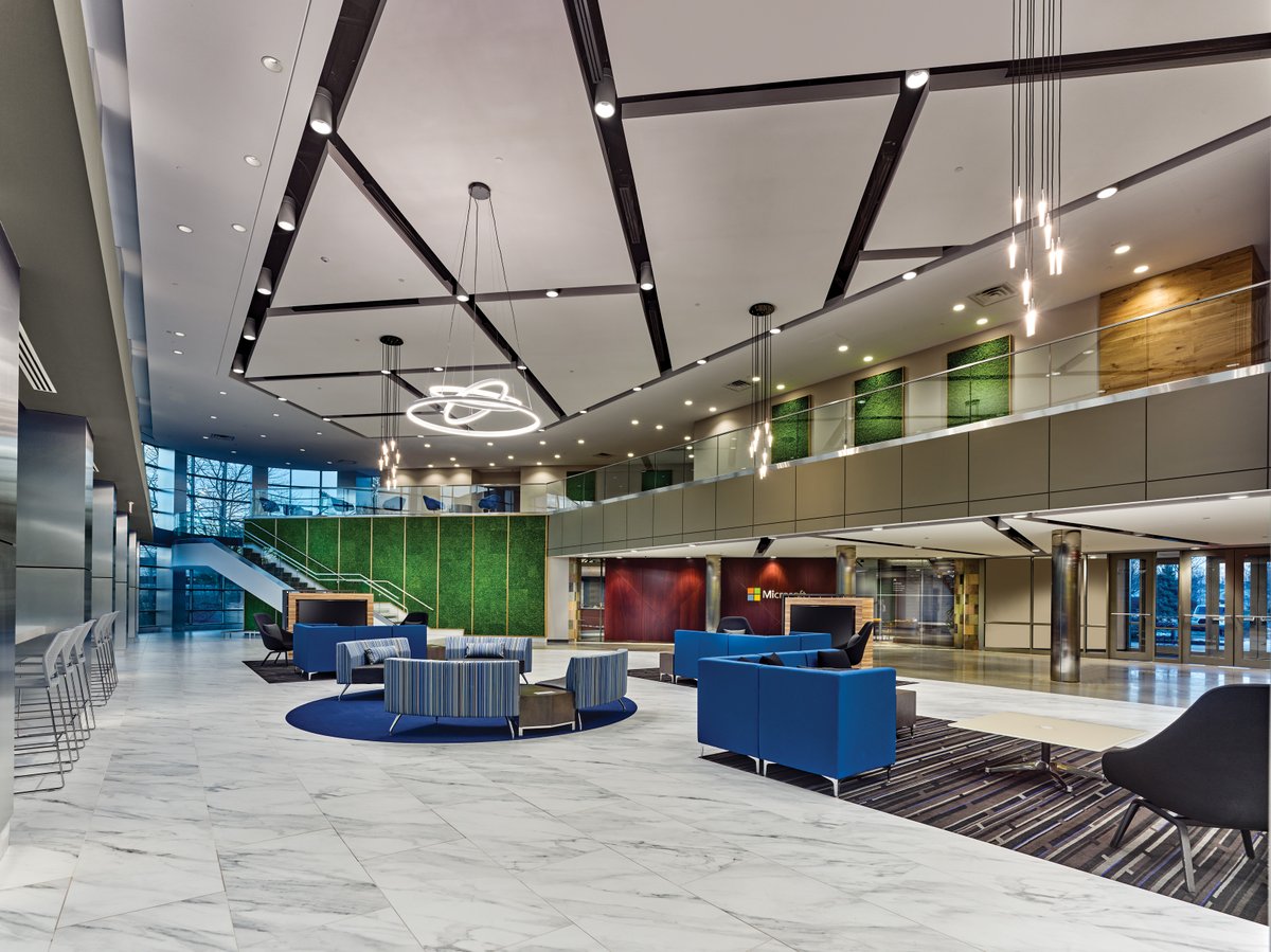 StructureTone's tweet photo. We are in total awe of the Equus Capital's new renovation project. Customers and clients alike are transported into a green oasis when stepping inside the building and lobby. Learn more in our latest edition of #STOBGinsights. #Pennsylvania https://t.co/1za2GrXWXc https://t.co/JzaTENCySa