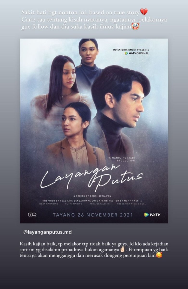 Btw! Abis liat story orang, trs ada yg review seriesnya begini. Emg ini bener guys? Kalo iya, true storynya siapa?