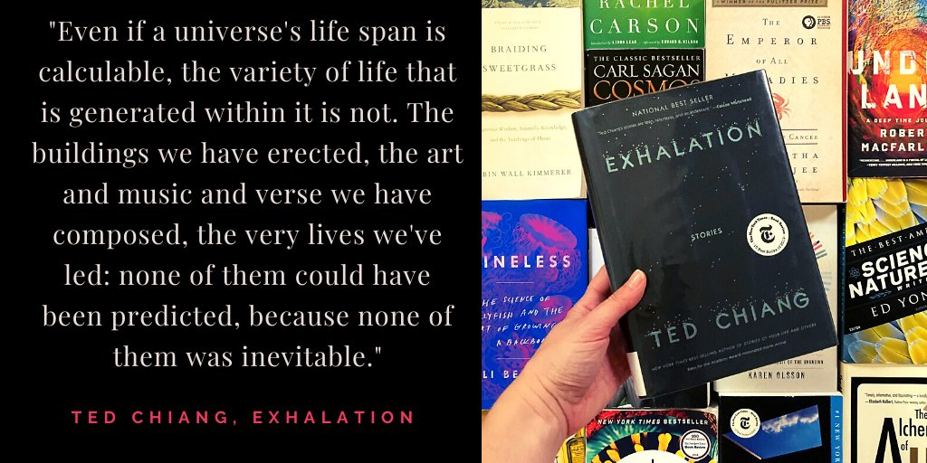 atxscicomm's tweet image. Join #ATXSciRead this Sun, 12/5 at 4 pm Central to discuss Ted Chiang's short-story collection #Exhalation Msg us for the link, and grab your copy @BookPeople #ATXEvents #SciComm