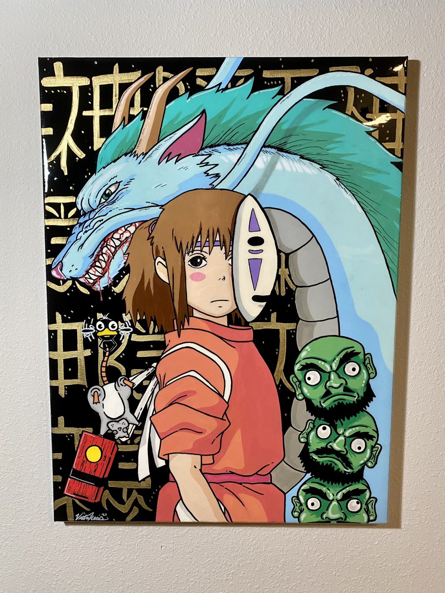 victornettles's tweet photo. “Spirited Away” 🐉
Acrylic on canvas 
🎨🎨🎨
 One of the first anime movies I watched as a kid and still one of my favorites⛩ https://t.co/B18R5FSs7O