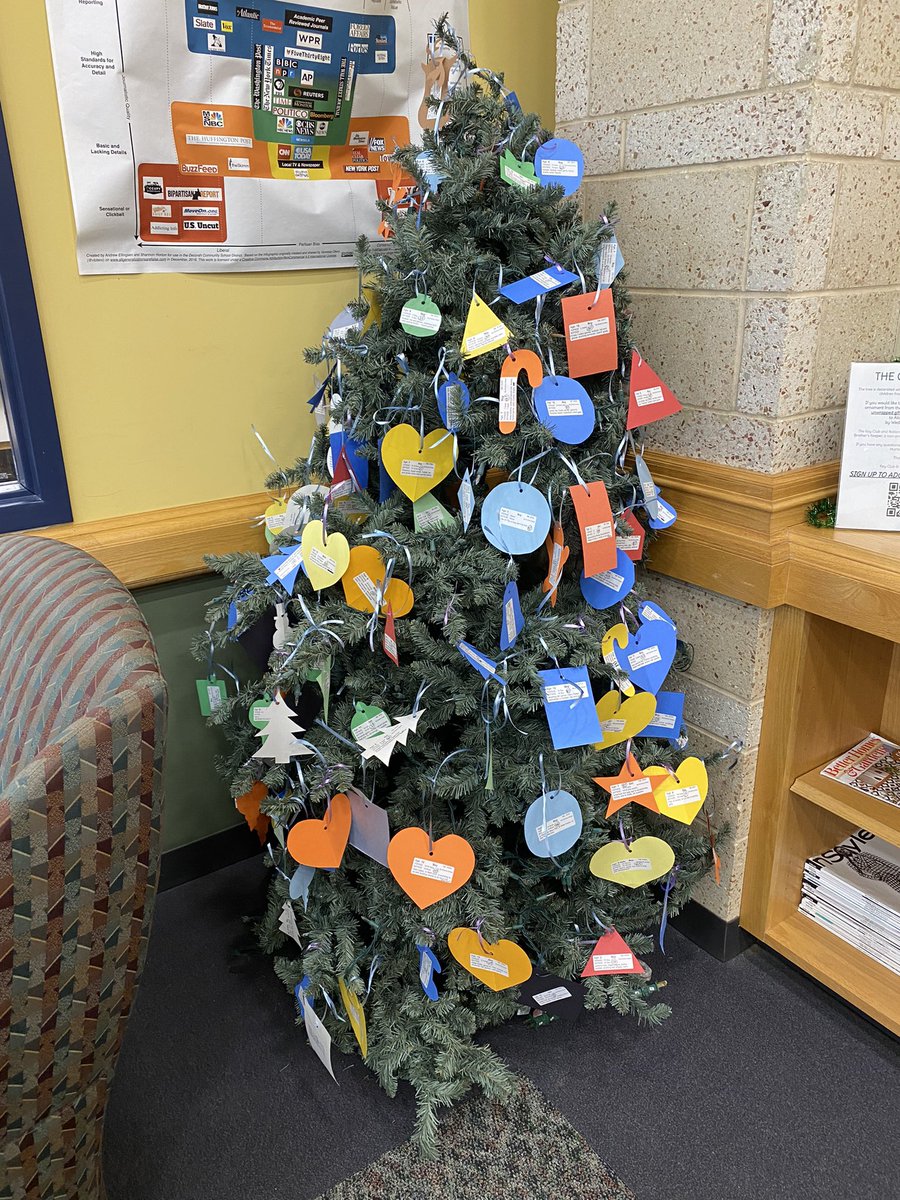 KeyClubWH's tweet image. Reminder that the Giving Tree is up in the library and tags are available for you to take and “adopt” a child for the holiday season 🎄Each child counts as an hour of community service. Please consider donating!!