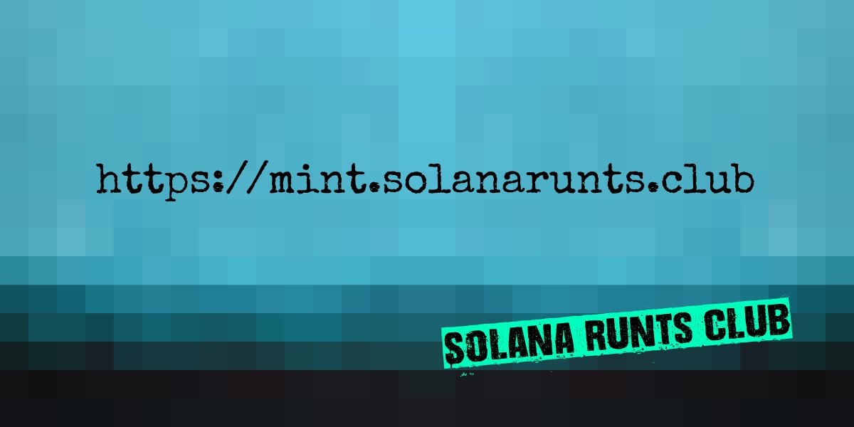 Solana Runts Club (MINT - LIVE) tweet media