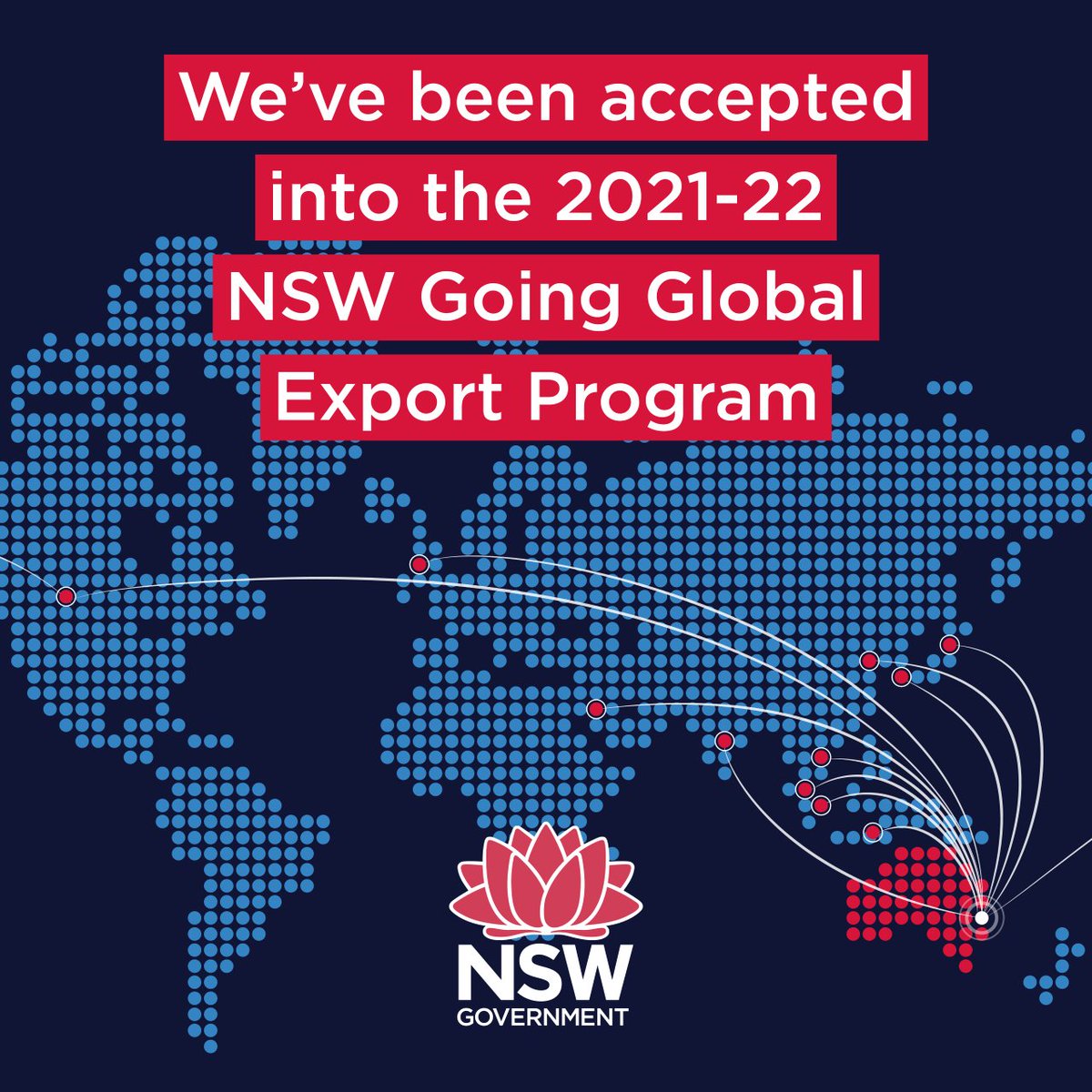 We’re excited to be involved in the 2021-22 NSW Going Global Export Program. This intensive program is an initiative of the NSW Government that will allow Neurio to accelerate our growth in local and international markets. We look forward to collaborating in 2022!
#GoingGlobal