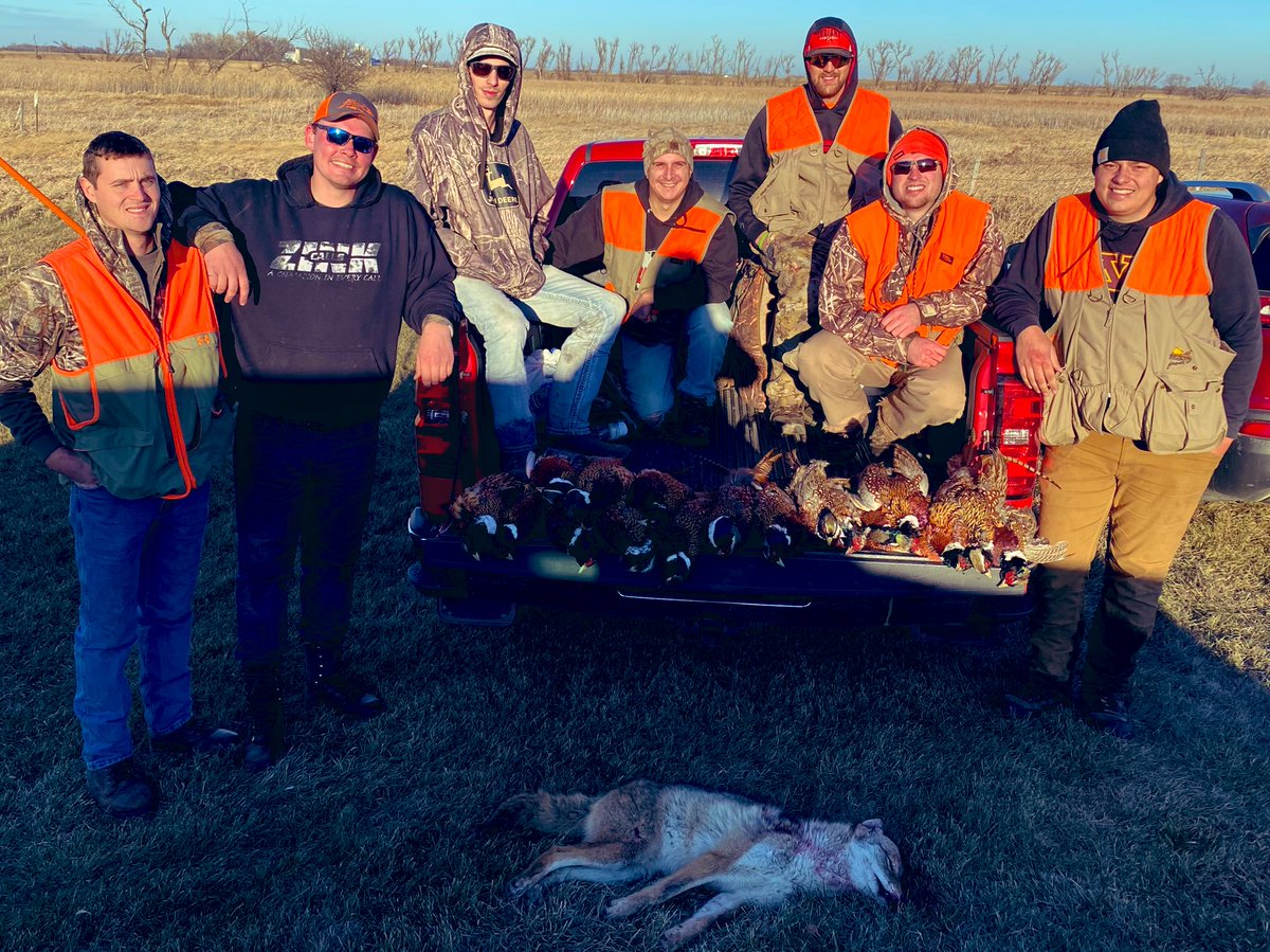 Great weekend hunting with the guys during our annual pheasant hunt! #8ManLimit <a href="/jpitzl7/">Jonathan Pitzl</a> - PC 📸 <a href="/NolanGrose/">Nolan Grose</a> <a href="/DaltonGrose/">Dutch</a> <a href="/chadderonga/">Nate Chadderdon</a> <a href="/codyleitner3/">Cody M. Leitner</a> <a href="/TBock24/">Tanner Bock</a> <a href="/mitchtreml4/">Mitch Treml</a>