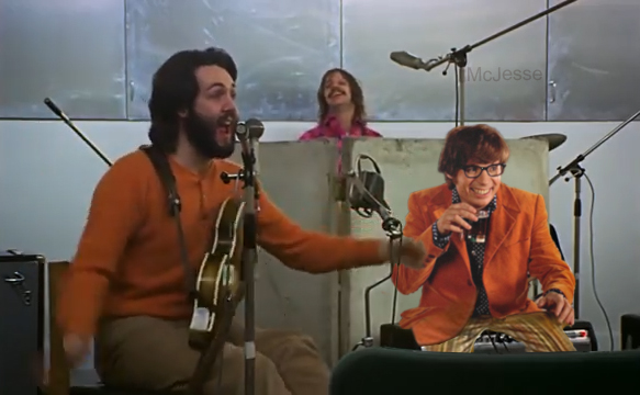 McJesse's tweet photo. I wanted to see if Austin Powers looked normal in the Beatles documentary and it turns out yes. Yes he does. https://t.co/qKTM3ZROdY